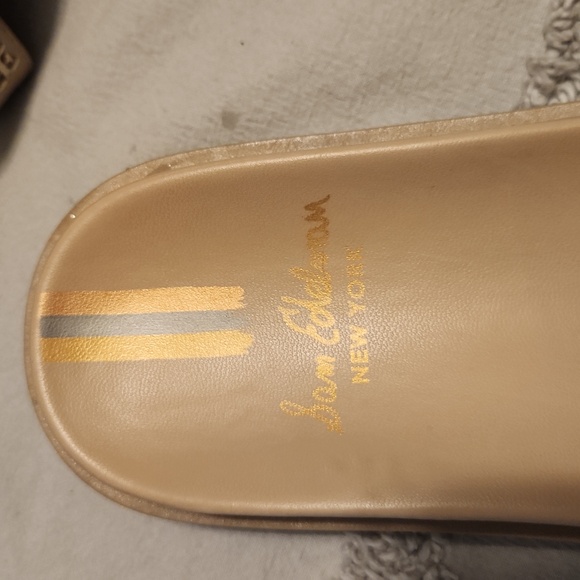 Sam Edelman Cream Slide Sandals Valeri 7.5 - Picture 2 of 5